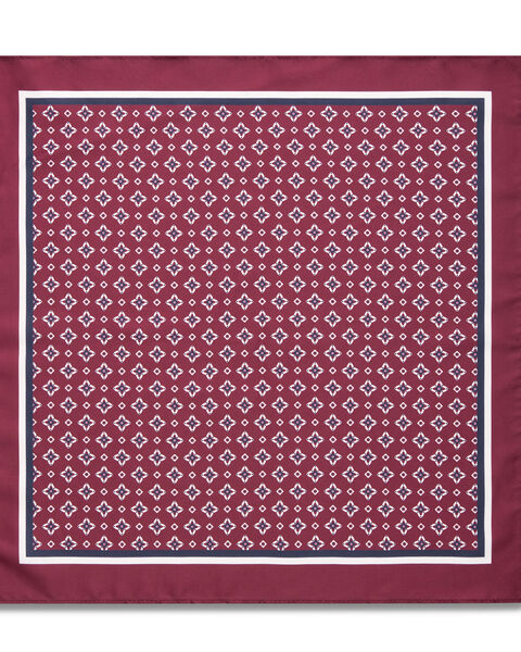 Livelli Pocket Square, Burgundy, hi-res